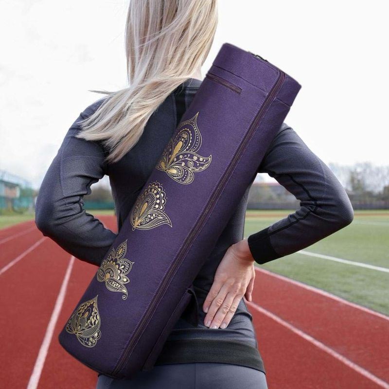Η πλήρης γυμναστική άσκησης φερμουάρ φέρνει την τσάντα, ύφασμα της Οξφόρδης τσαντών λουριών γιόγκας με 2 τσέπες προμηθευτής
